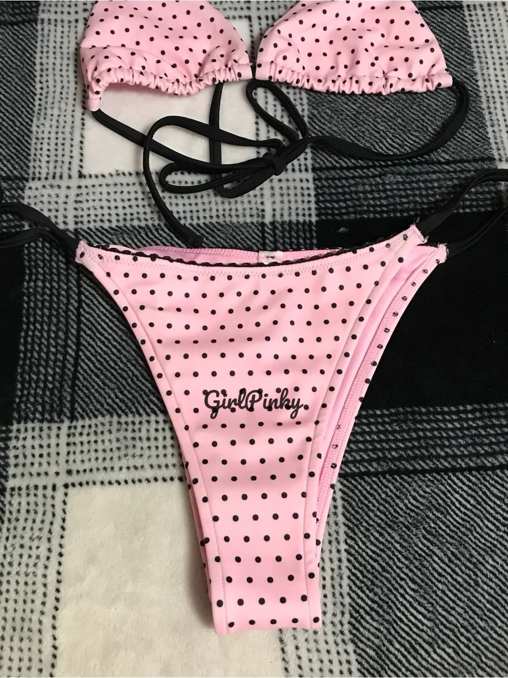VS PINK FRANKIES CAPE MAY BIKINI TOP & ROSEMARY ITSY BOTTOM IN PINK DOT